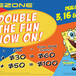 Timezone - Purchase $60 Game Credits for $30, Purchase $100 Game Credits for $50 (3rd, 16th and 17th March)