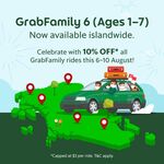 10% off GrabFamily Rides with Grab