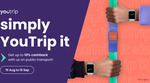 Up to 10% Cashback on Public Transport Rides ($20 Min Spend) with YouTrip