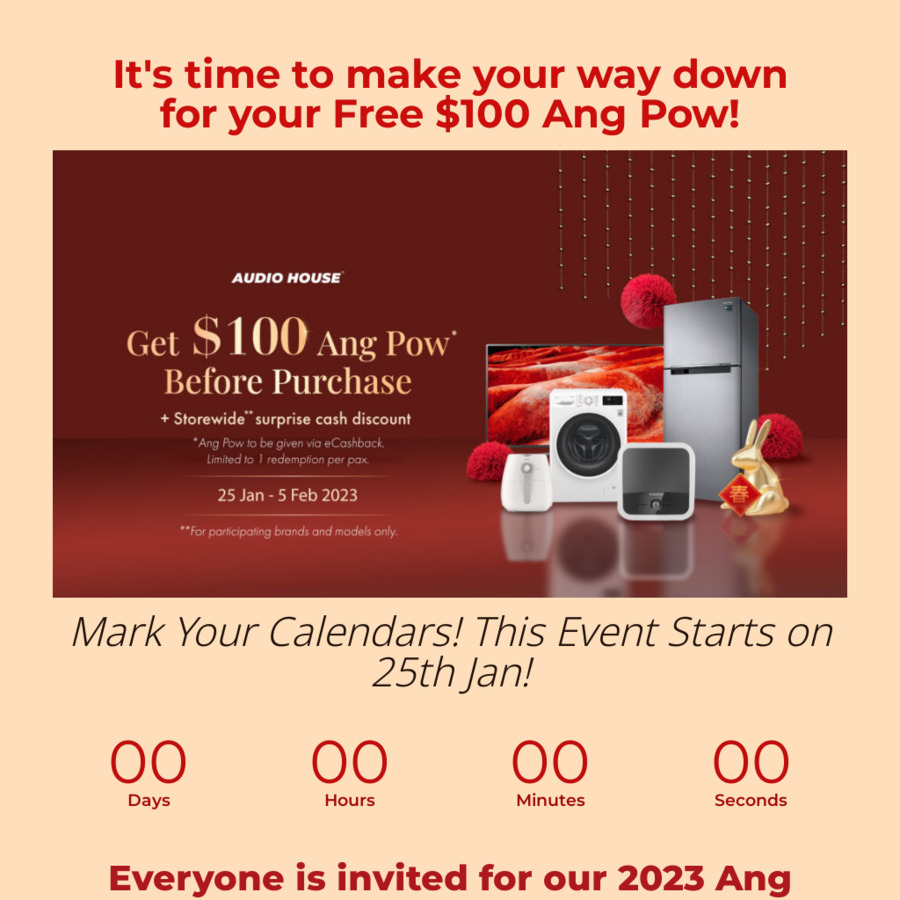 Audio House 20 eCashback Offset (Up to 100) with Every 100 Spent