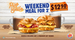 Weekend Meal for 2 (Turkey Ham + Mushroom Swiss Croissan'wich with Egg and 2 Premium Hot Drinks) for $12.90 at Burger King