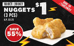 3pc Nuggets for $1 at KFC