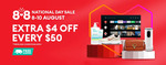$4 off with Every $50 Spent at Lazada