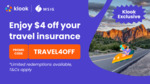 $4 off Travel Insurance (from $3.90) at Klook