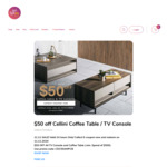 $50 off Cellini Coffee Table / TV Console