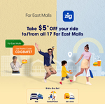 $5 off Rides to & from Far East Malls with ComfortDelGro Zig