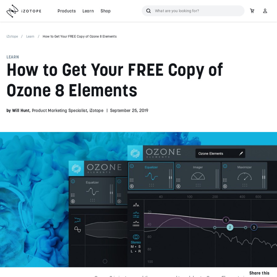 Izotope Ozone 8 Elements Mac