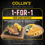 2x Grilled Chicken Chop & Lamb Chop or Crispy White Fish Fillet & Tempuri Calamari ($22) at Collin's Grille, Delivery (Mon-Thu)