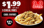 Cereal Fries for $1.99 (U.P. $5.40) with Any Purchase at KFC Delivery