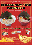 Chinese New Year Ramen Set (Includes Ramen, 5pc Gyoza and Drink) for $24.88 at Ippudo