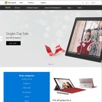 Microsoft Singles Day Sale - 15% off Surface 3, Surface Pro 4, Accessories, Selected Keyboards & Mice