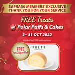 Free Sugar Roll at Polar Puffs & Cakes via mSAFRA App (SAFRA Members)