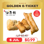 2pcs Fried Fritters at You Tiao Mei for $0.99 (U.P. $2.40) at Golden E-Ticket via Qoo10