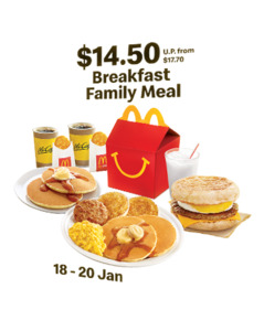 Breakfast Family Meal For 14 50 At Mcdonald S Via App 18 20 Jan Cheapcheaplah