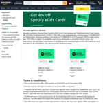 4% off Spotify Premium eGift Cards + Pay Old Monthly Pricing (1 Month: $9.50 or 6 Months: $57.02) at Amazon SG