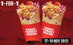 1 for 1 Tangy Turkey Bacon Zinger Pockett at KFC