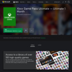 Xbox or PC Game Pass Ultimate $1 (U.P. $15.90/$9.99) for 1 Month (New Subscription) @ Xbox