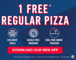 Free Regular Pizza (Worth $25.90) @ Dominos (New App Users)