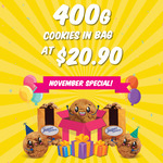 400g Cookies in a Bag for $20.90 (U.P. $23.90) at Famous Amos