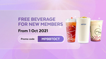 Free Beverage at Share Tea, Artea, Huggs Collective, Playmade, Muyoo+ or The Whale Tea via M Malls App
