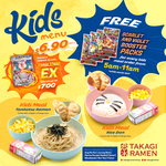 Free Pokémon Scarlet and Violet Booster Pack with Every Kids Meal Order at Takagi Ramen (5am-11am)