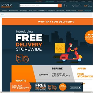 Free Economy Delivery Storewide at Lazada (Ongoing)