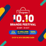$5 off ($65 Min Spend), $10 off ($150 Min Spend) or $20 off ($280 Min Spend) Sitewide at Shopee