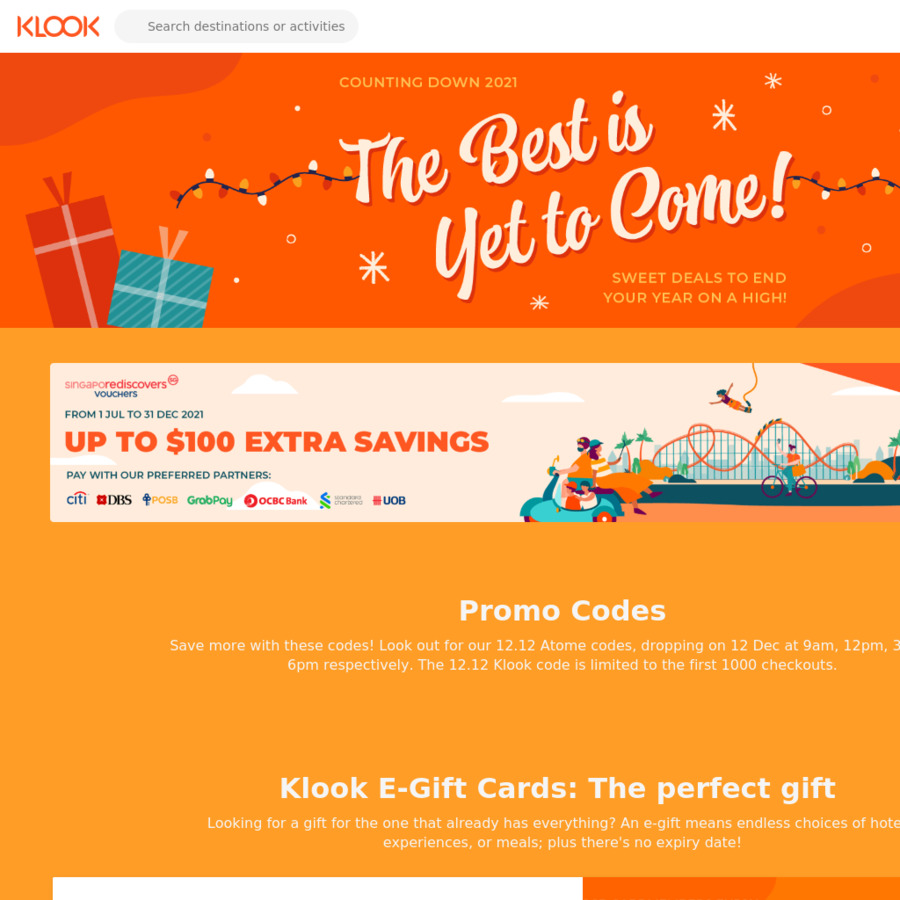 12 off All Activities at Klook CheapCheapLah