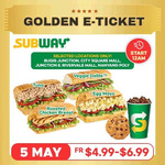 Subway Value Meal (6" Sub with 16oz Drink and Cookie) for $4.99 at Qoo10