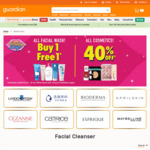 Buy 1 Get 1 Free on All Facial Wash and 40% off All Cosmetics at Guardian