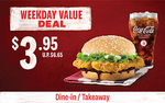 BBQ Tenders Burger & Regular Coke Zero for $3.95 (U.P $6.65) at KFC
