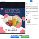 Buy 1 Get 1 Free on CheezHO Tea Drinks at LiHO (SG Cares App Download + Facebook/Instagram/Telegram Required)