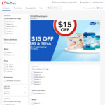 $15 off ($120 Min Spend) on Participating TENA and Drypers Products at FairPrice On