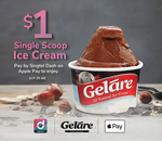 $1 for a Scoop of Ice Cream at Geláre (Singtel Dash/Apple Pay Payments)