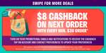 $8 Cashback ($38 Min Spend) at Deliveroo
