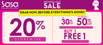 20% Off Store-wide (Moving Out Sale) @ Sasa Alexandra Retail Centre