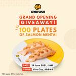 Free Plate of Salmon Mentai at Genki Sushi (Vivocity)