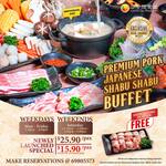 Premium Pork Japanese Shabu Shabu Buffet for $15.90/Pax at Gochi-So Shokudo (First 50 Reservations Daily, Asia Square Tower 2)