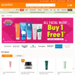 Buy 1 Get 1 Free on All Facial Wash at Guardian