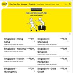 Scoot Two-To-Go Special 12-15 August. Bangkok from $49, Hong Kong $69, Kaohsiung $79, Perth $99