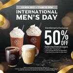 50% off Café Latte, Americano, The Ultimate Mocha & Pure Dark Chocolate Ice Blended Drinks at The Coffee Bean & Tea Leaf