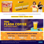 Free Flash Coffee with Every Order ($15 Min Spend) at Chope