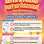 Free $5 Welcia-BHG Voucher For Referrer & Referee