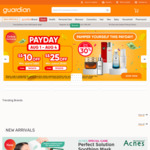 $10 off ($80 Min Spend) or $25 off ($160 Min Spend) Sitewide at Guardian