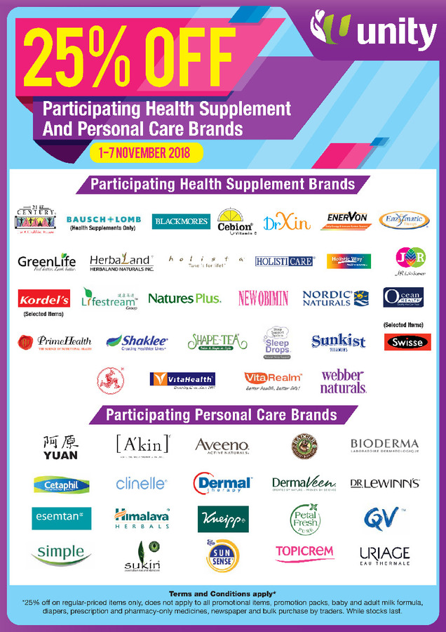 25 off Selected Health Supplement and Personal Care Brands CheapCheapLah
