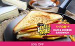 1 for 1 Grilled Ham and Cheese Sandwich ($3.90) at Attap House via Fave
