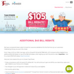 30% Saving on Your Electric Bill to $105 Bill Rebate and Free 12 Months Aviva Insurance When You Sign up with Tuas Power