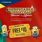 Free $10 of Credit, Free Popcorn & Cotton Candy by Signing up to Timezone Fun App