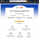 Bonus $8 Gift Card When You Spend $88 at Amazon SG (Standard Chartered Cards)