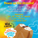 Free Ben & Jerry's Salted Caramel Brownie Peace Pop Ice Creams from 7:30-9:30pm, Saturdays 18/2, 25/2, 4/3 @ Wisma Atria